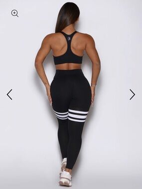 Bombshell Sportwear Black and White striped Size Xs